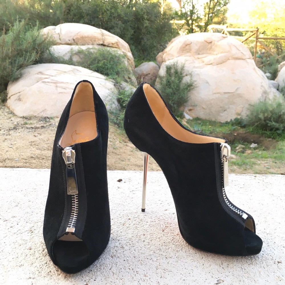 Elegant Black Peep-Toe Heels